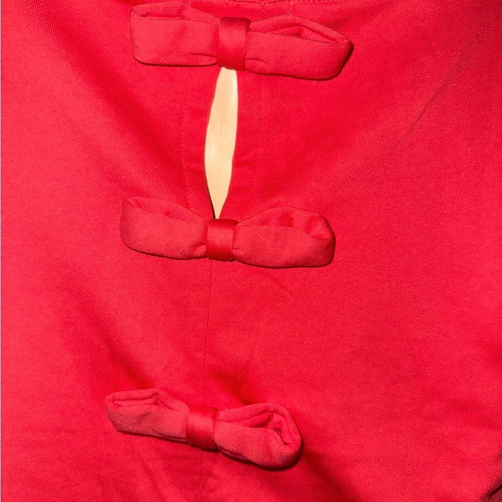 Scoop Neck Coral Long Sleeve Pocket sweater Dress